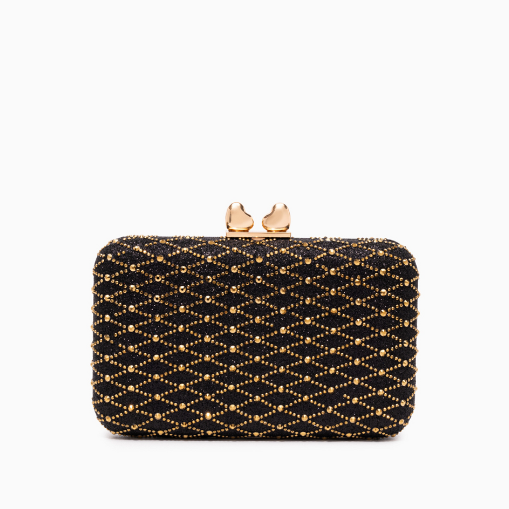 Midnight Lattice Clutch Bag