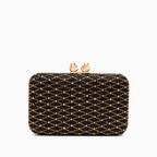 Midnight Lattice Clutch Bag