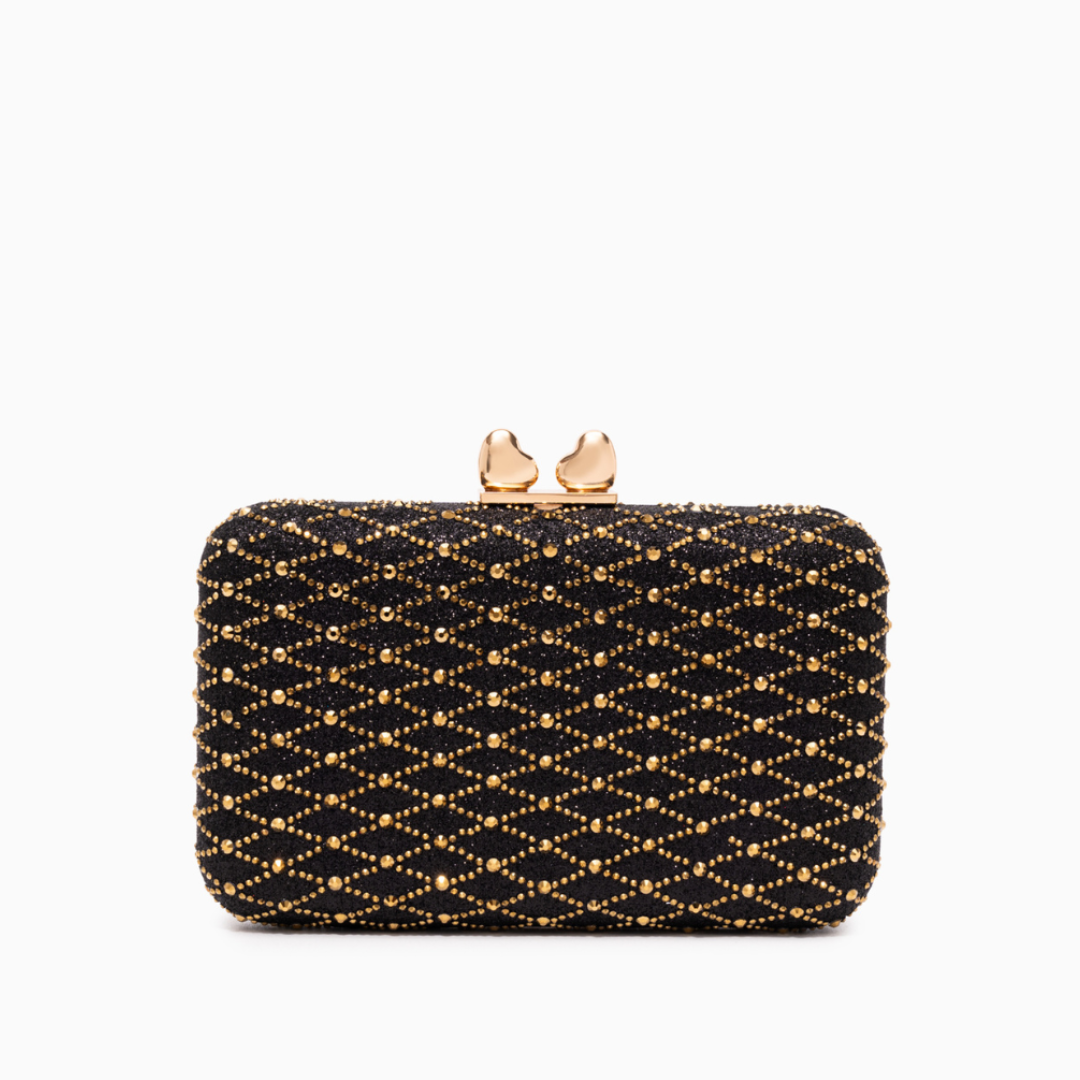 Midnight Lattice Clutch Bag