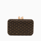 Midnight Lattice Clutch Bag