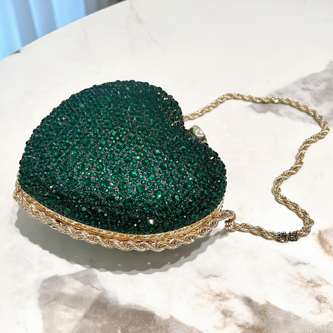 Ana Crystal Heart Crossbody Bag