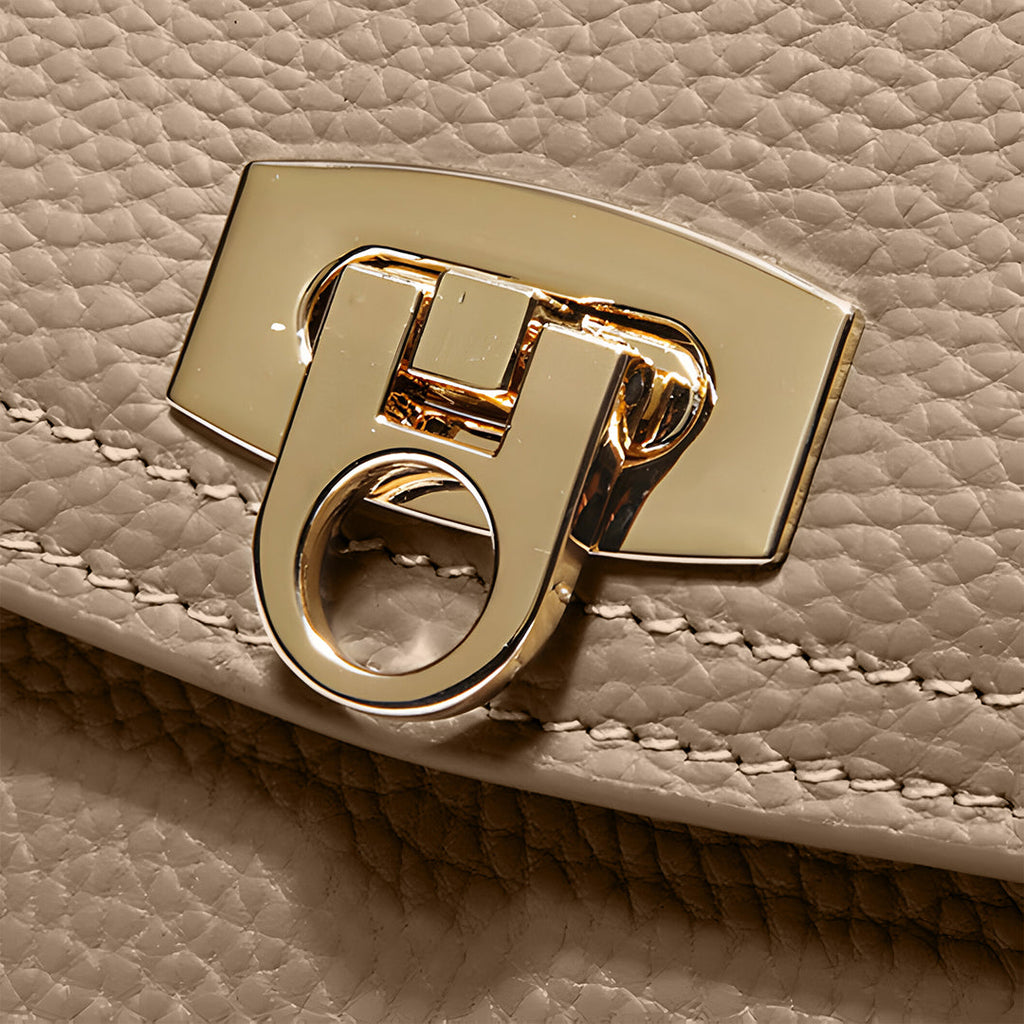 Aubri Structured Leather Handbag