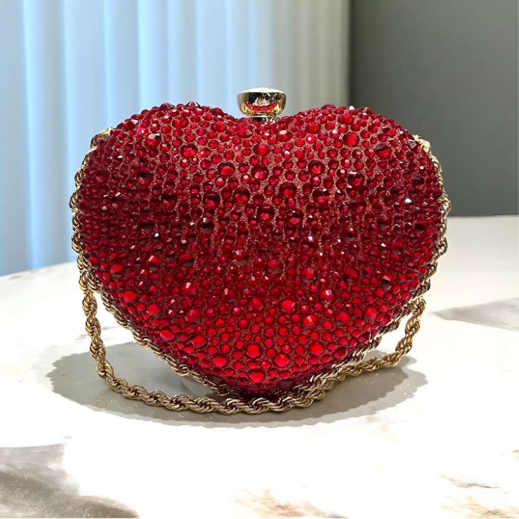 Ana Crystal Heart Crossbody Bag