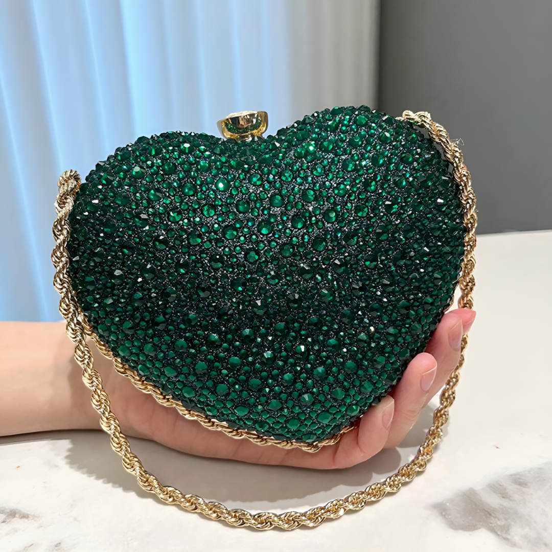 Ana Crystal Heart Crossbody Bag