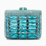 (CS) Victoria Crystals Clutch Bag - Sky Blue
