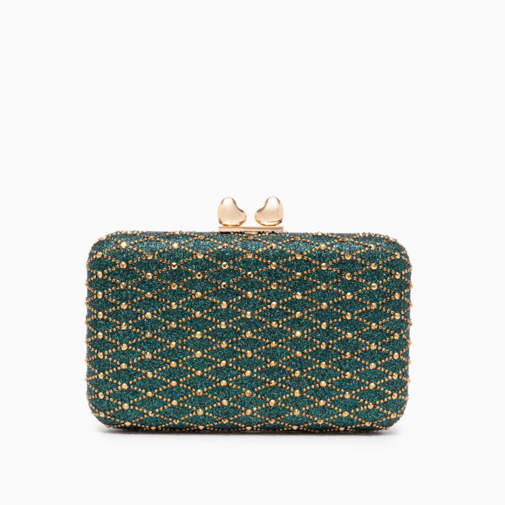 Midnight Lattice Clutch Bag