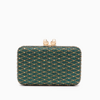 Midnight Lattice Clutch Bag