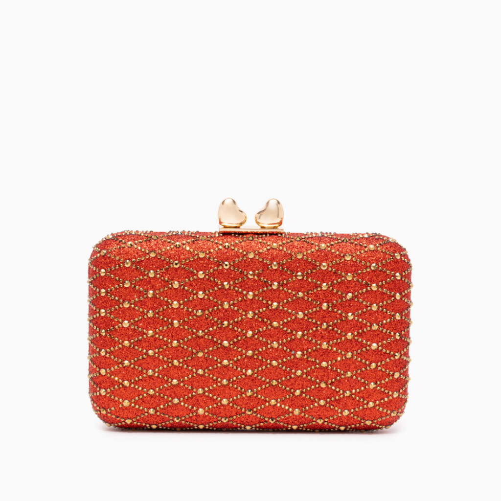 Midnight Lattice Clutch Bag