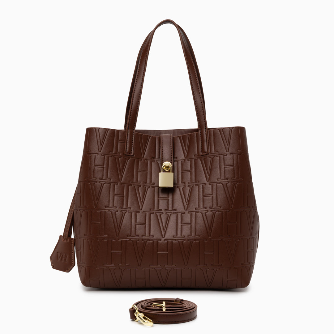 VH Embossed Shoulder Bag