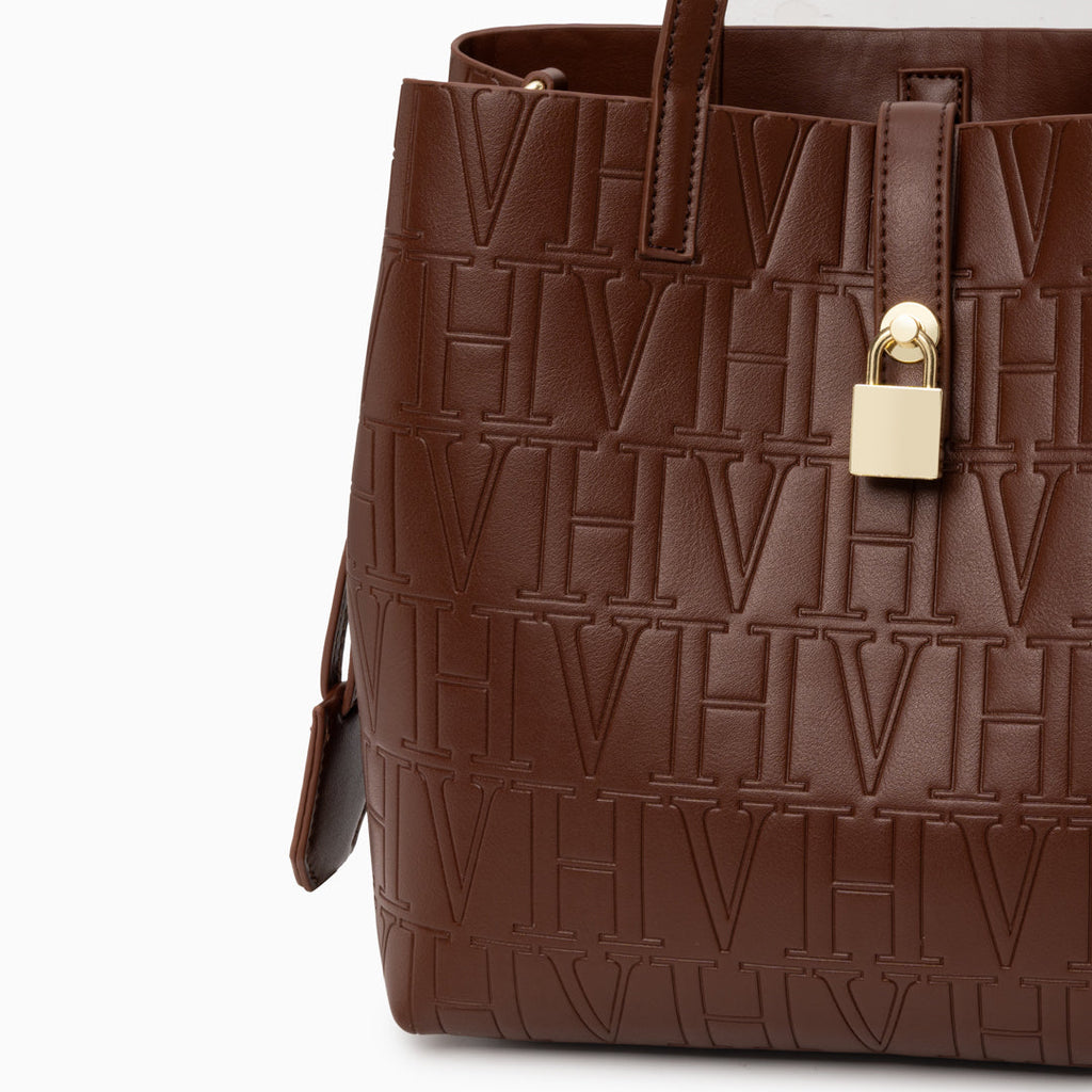 VH Embossed Shoulder Bag