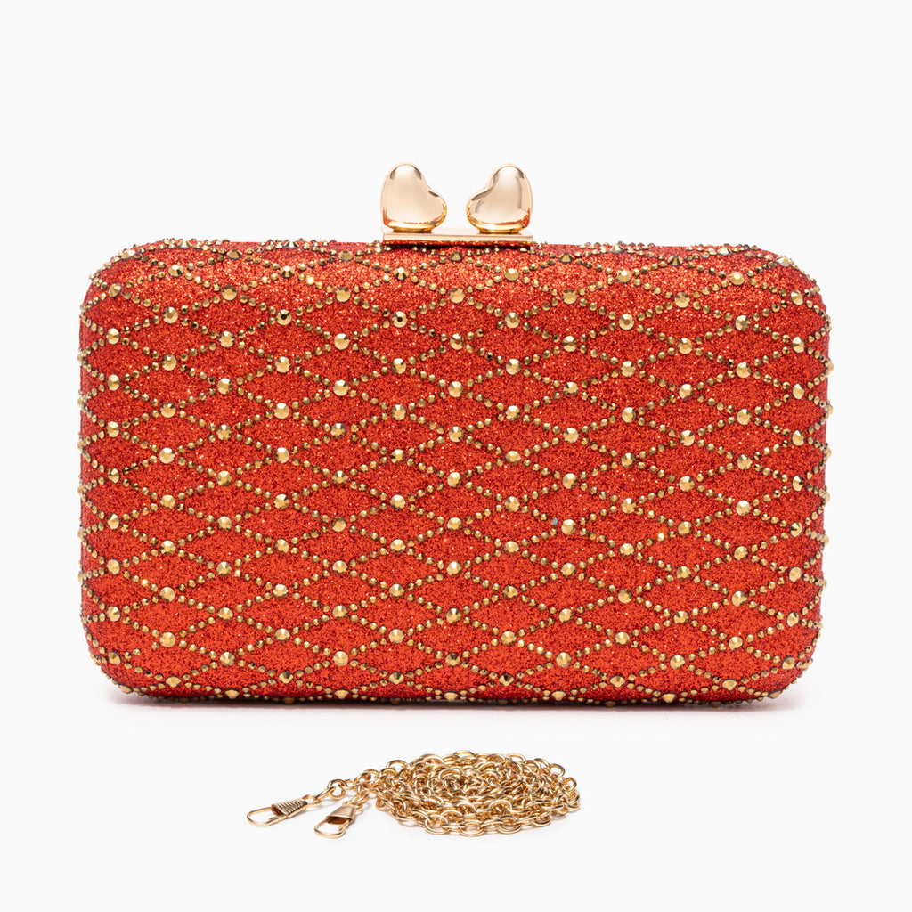 Midnight Lattice Clutch Bag