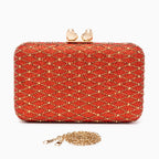 Midnight Lattice Clutch Bag