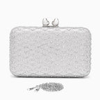 Midnight Lattice Clutch Bag