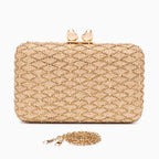 Midnight Lattice Clutch Bag