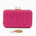 Midnight Lattice Clutch Bag