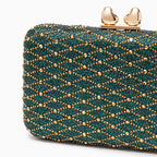Midnight Lattice Clutch Bag