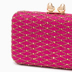 Midnight Lattice Clutch Bag