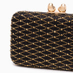 Midnight Lattice Clutch Bag