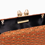 Midnight Lattice Clutch Bag