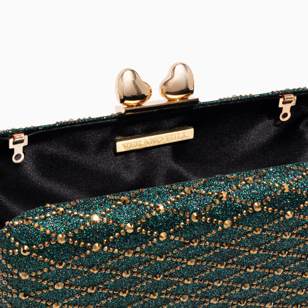 Midnight Lattice Clutch Bag