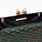 Midnight Lattice Clutch Bag