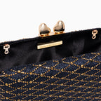 Midnight Lattice Clutch Bag