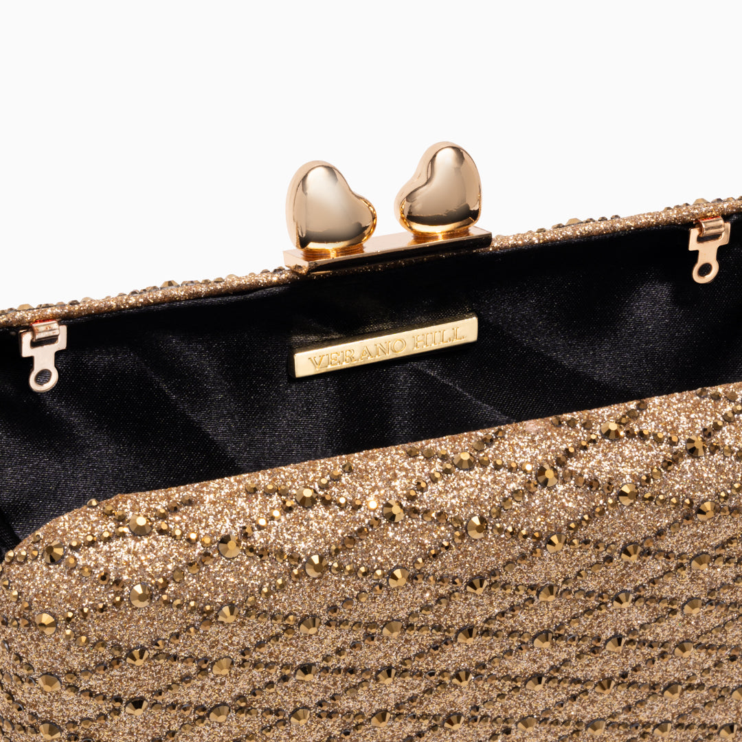 Midnight Lattice Clutch Bag