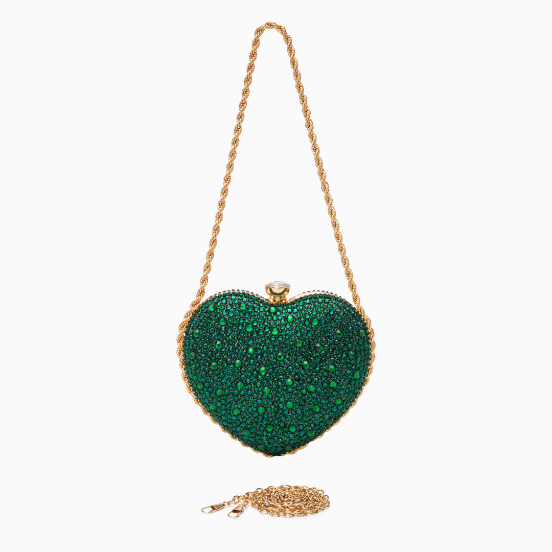 Ana Crystal Heart Crossbody Bag