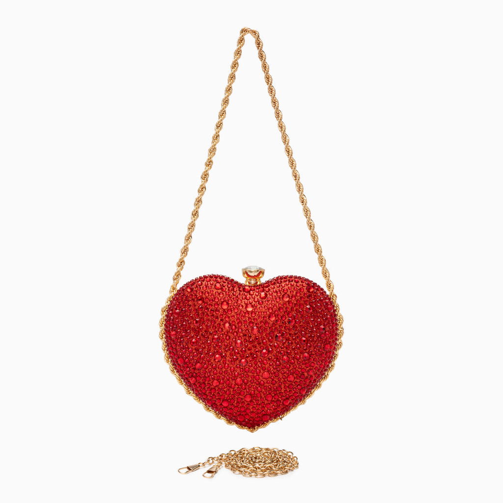 Ana Crystal Heart Crossbody Bag