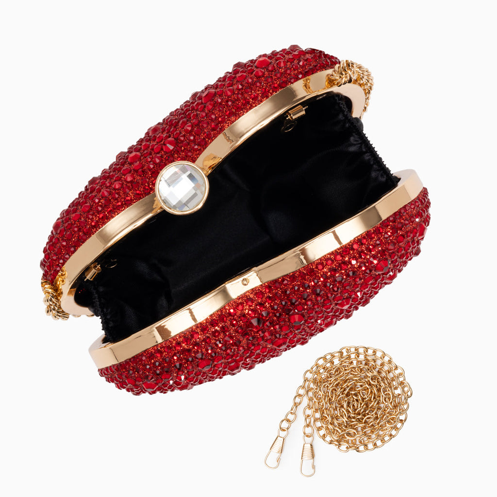 Ana Crystal Heart Crossbody Bag