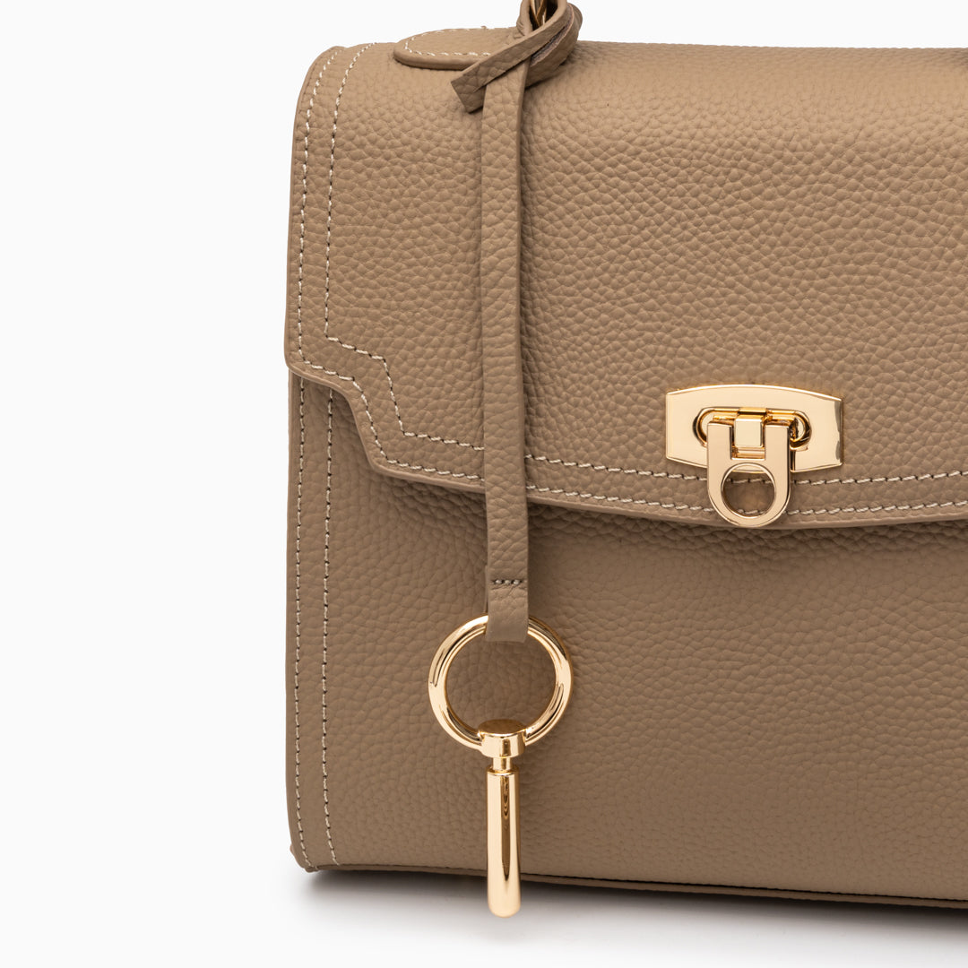 Aubri Structured Leather Handbag