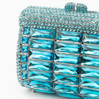 (CS) Victoria Crystals Clutch Bag - Sky Blue
