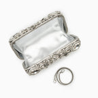 (CS) Reina Rhinestones Crystals Clutch Bag - Silver