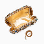 Crystal Evil Eye Clutch Bag - Gold