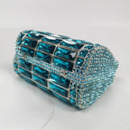 (CS) Victoria Crystals Clutch Bag - Sky Blue